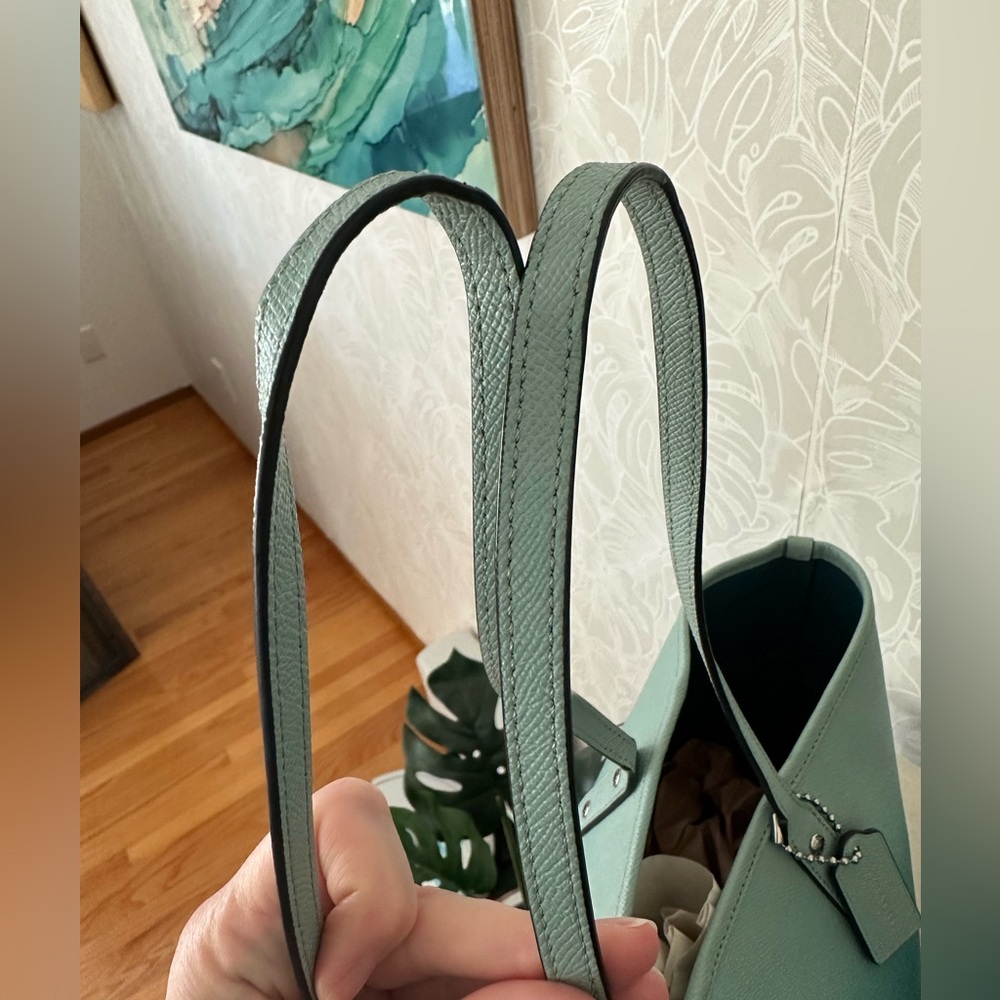 Coach Blue Teal Ombre Tote Bag - Picture 9 of 10